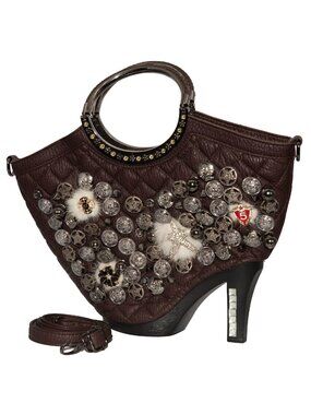 FASHIONISTAS! THE PIECE DE RESISTANCE VENETO HIGH HEEL SHOE PURSE RAZZLE DAZZLE